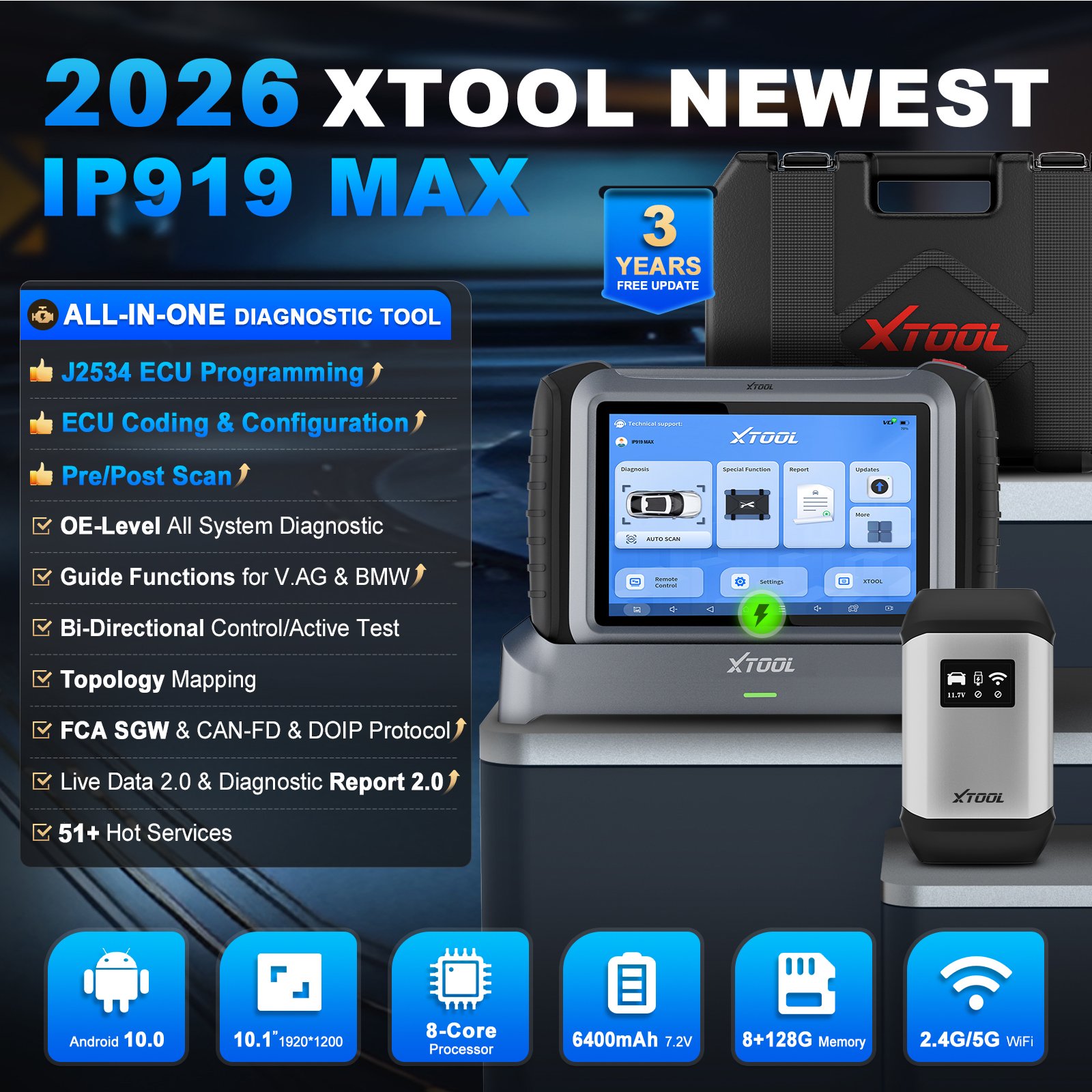 Armazém UE XTOOL IP919MAX J253 - Obd2 Scanner avaliação e preço