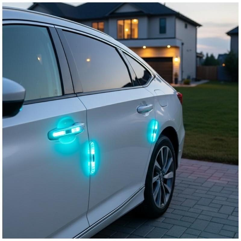 Luz Estroboscópica LED Solar p - Car Door Handle Protector avaliação e preço